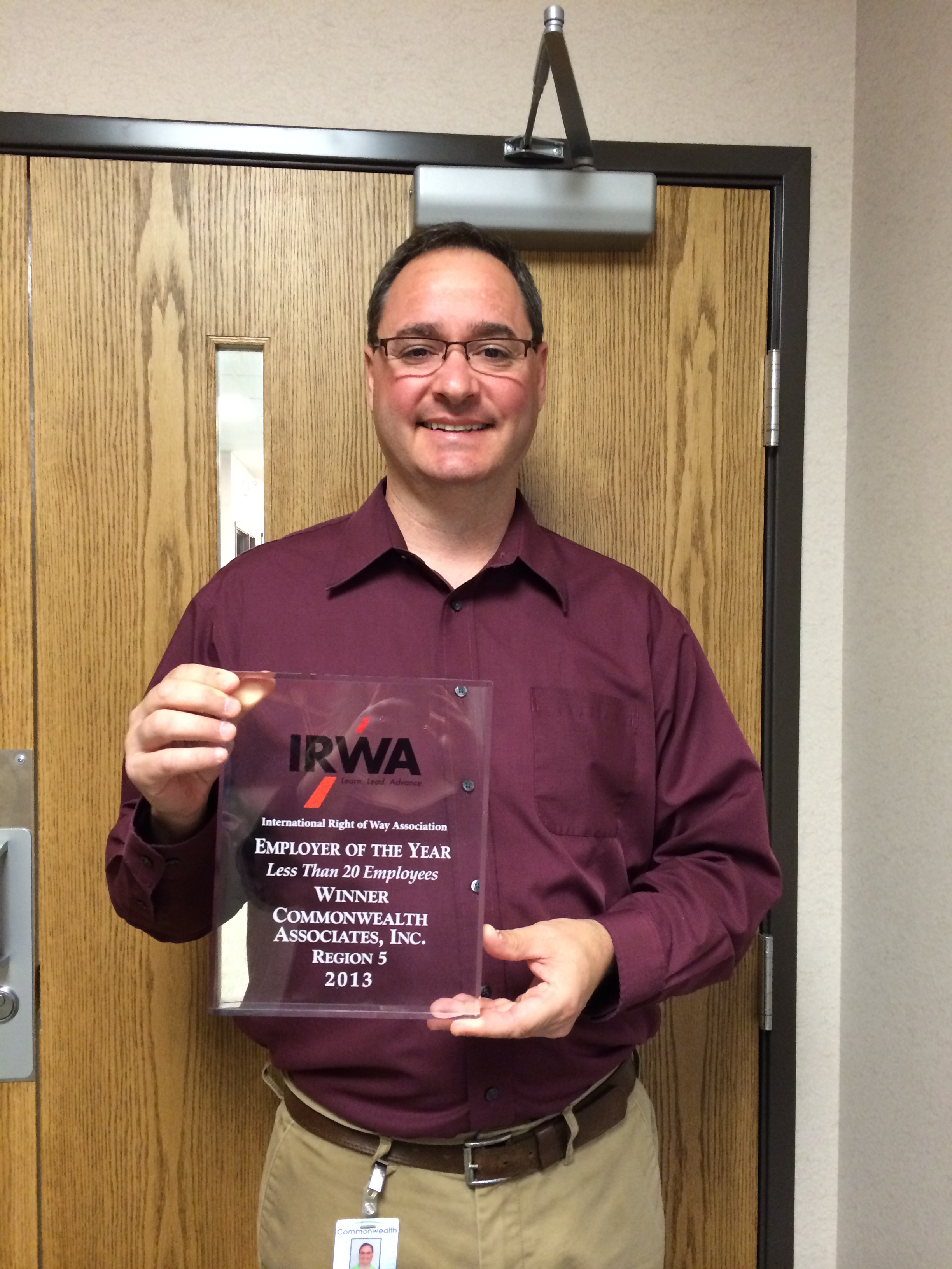 IRWA Emp of Yr Award